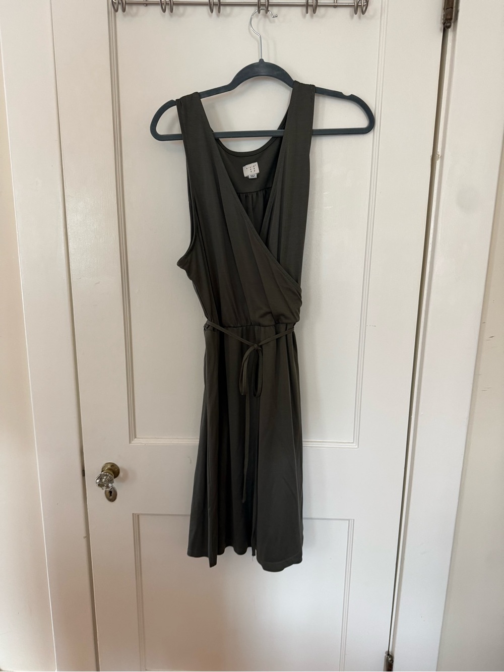 a new day Olive Wrap-Style Sleeveless Midi Dress - Picture 2 of 4